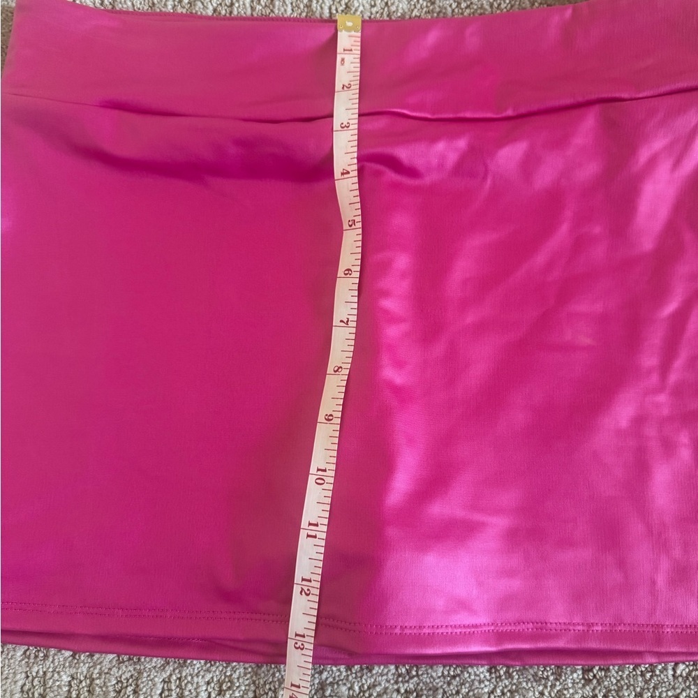 Faux Leather Pink Skort size large - Picture 5 of 6
